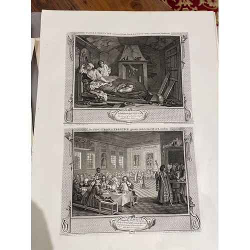 508A - William Hogarth (1697 - 1764)Industry and IdlenessThe complete set of 12 engravingsPublished 1795Etc... 