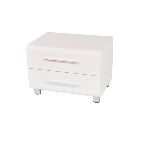 193 - ContemporaryA two drawer bedside tableTo be sold without reserveDimensions:16.5 in. (H) x 21.5 in. (... 