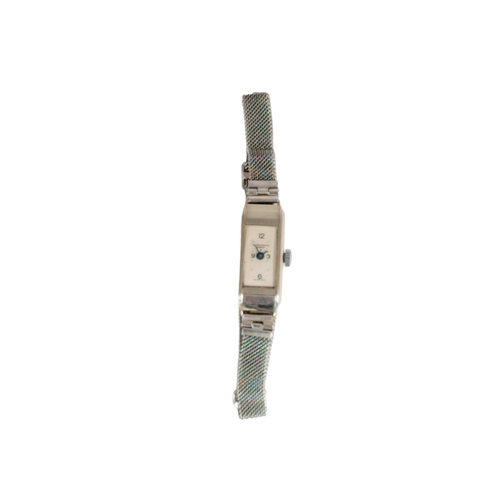 7 - Swiss Circa 1930,Baume and mercier LadiesWhite gold wrist watch on a white gold mesh strap.Back of c... 