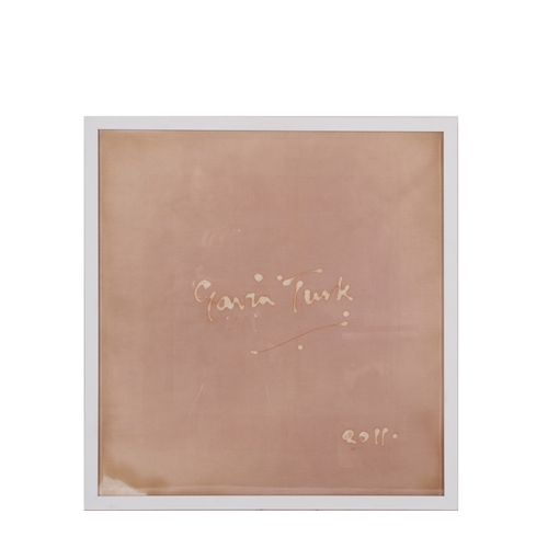 358 - Gavin Turk (b.1967)The artist's signatureBleach on linen, 2011Property of a GentlemanDimensions:... 