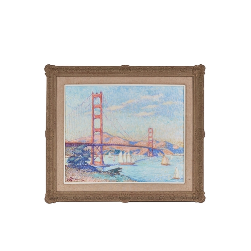 370 - Late 20th CenturySan Francisco BridgeOil on canvasDimensions:(Canvas) 25 in. (H) x 32 in. (W)(Frame)... 