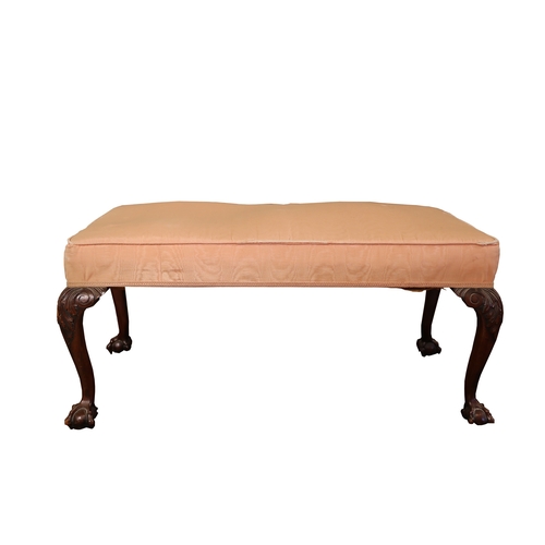 223 - 19th Century A mahogany upholstered stoolDimensions:20 in. (H) x 42.5 in. (L) x 22.5 in. (W)... 