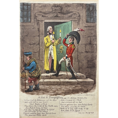 514 - James Gillray (1756 - 1815), A Hint To Young OfficersHand-coloured etching on paperPublished in Lond... 