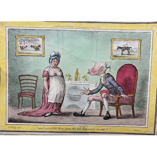 516 - James Gillray (1756 - 1815)And Wouldst Thou Turn The Vile Reproach On MeHand-coloured etching on pap... 