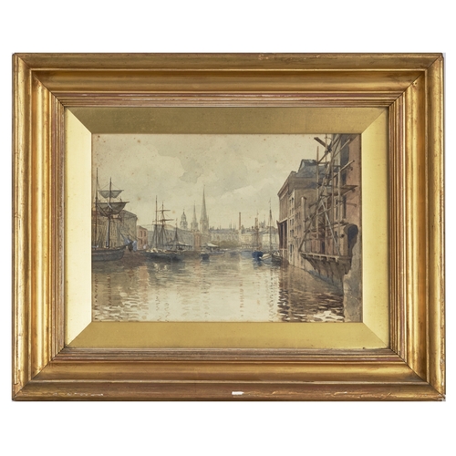 322 - Blanche Baker (1844 - 1929)Bristol harbourWatercolour on paperWith a Royal Institute of Painters lab... 