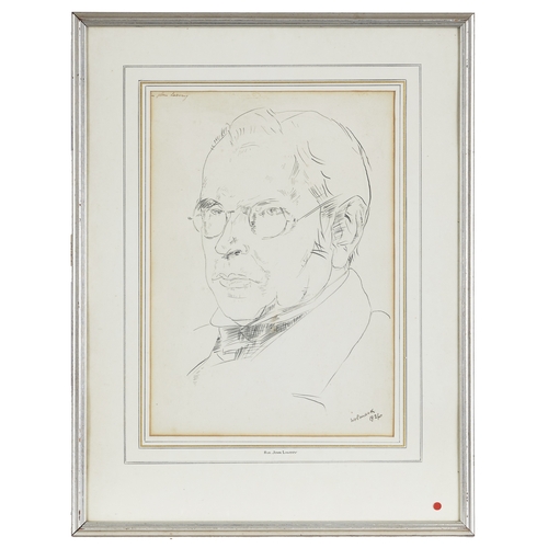 327 - Alfred Wolmark (1877 - 1961)A portrait of Sir John Lavery RAGraphite on paperSigned bottom right, 'W... 