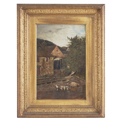 385 - Charles BrockmanLate 19th CenturyA rural mill Oil on canvasSigned indistinctly bottom right, dated 1... 