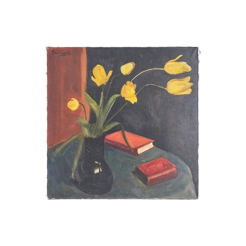 281 - Piet van Wijngaerdt (1873 - 1964)Still life with tulips, Circa 1950Oil on canvasDimensions:(Canvas) ... 