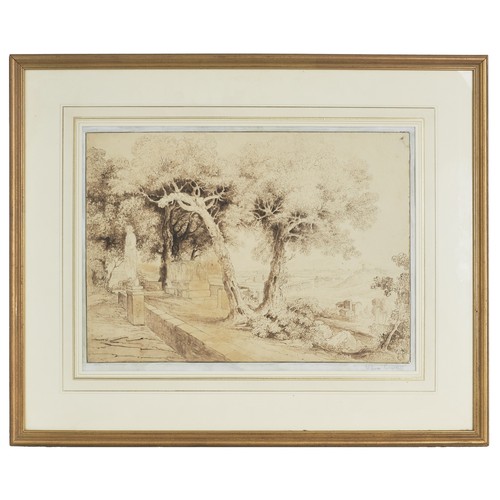 432 - William Cowen RA (1791 - 1864)Corsican ViewPen and inkDimensions:(Canvas) 12 in. (H) x 17.5 in. (W)(... 