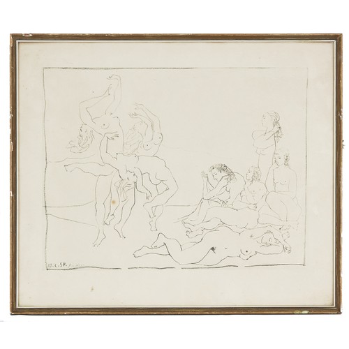 428 - After Pablo Picasso (1881 - 1973)Study of dancing and resting female nudesLithograph on paperDated '... 