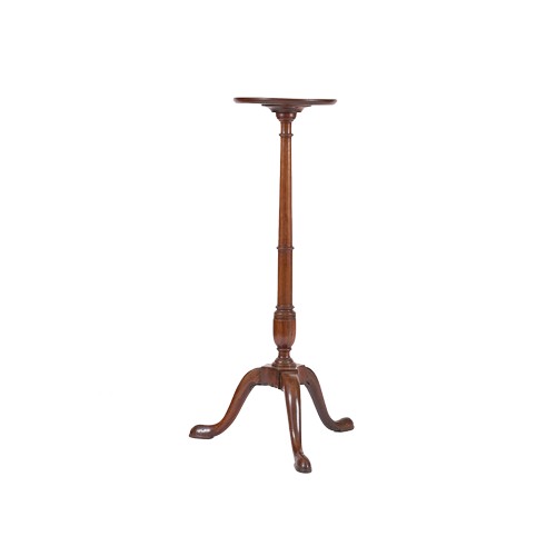 168 - 18th Century, c.1780Mahogany candle stand with turned column and sycamore splayed legsDimensions:42 ... 