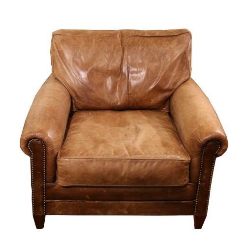 185 - Mid-20th centuryA large leather Howard style armchairDimensions:33 in. (H) x 37.5 in. (W) x 36 in. (... 