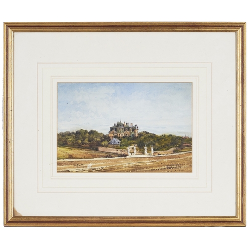 435 - Gabriele Carelli (1820 - 1900)A group of three watercolours [a] Chateau de la RochefoucauldSigned an... 