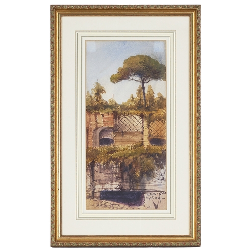 435 - Gabriele Carelli (1820 - 1900)A group of three watercolours [a] Chateau de la RochefoucauldSigned an... 