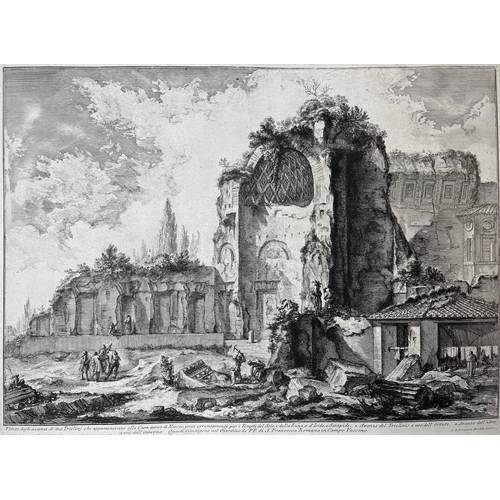 510 - Giovanni Battista Piranesi (1720 - 1778)Two Roman Views[a] Veduta del Tempio do Antonino e Faus... 