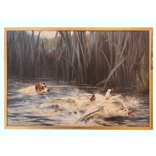 310A - Robert Morley (1857 - 1941)A hunting sceneOil on canvasDimensions:31.5 in (H) x 52 in (W)... 