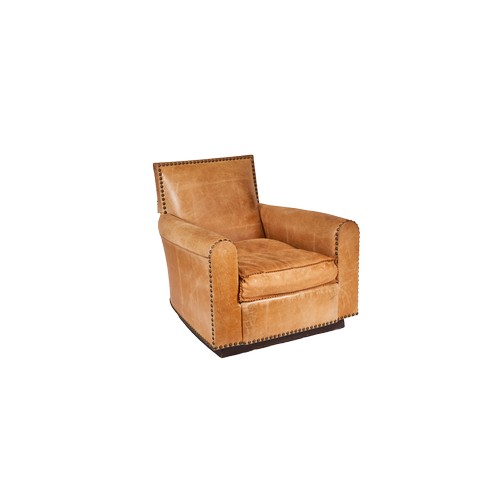 199 - Ralph LaurenVintageA tan leather Macintyre club armchairDimensions:36.25 in. (H) x 35.5 in. (W) x 39... 