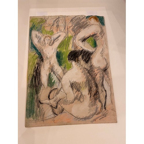 333 - Duncan Grant (1885 - 1978)Nude figures in a landscapeExecuted 1925Mixed media on paperWith inscripti... 