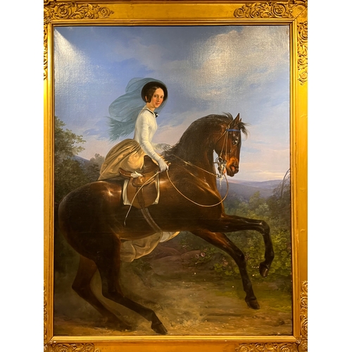 280 - Attributed to Henry d’anncey Le Comte Montepezat (French 1817-1859) Portrait of Princess de Joinvill... 