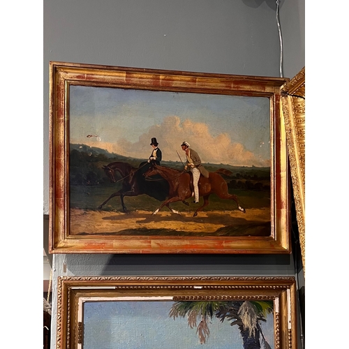 307 - Attributed to Alfred de Dreux (1810 - 1860)A morning rideOil on canvasDimensions:(Canvas) 12.5 in. (... 