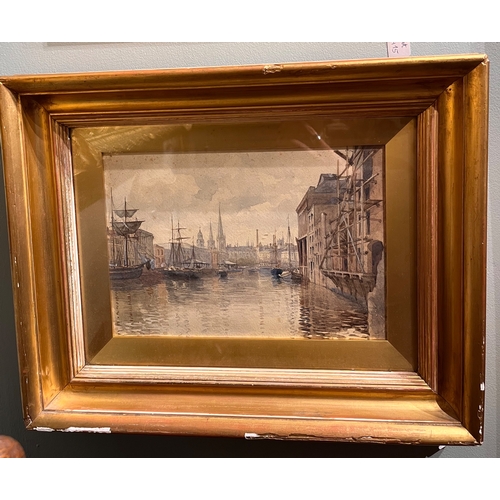 322 - Blanche Baker (1844 - 1929)Bristol harbourWatercolour on paperWith a Royal Institute of Painters lab... 