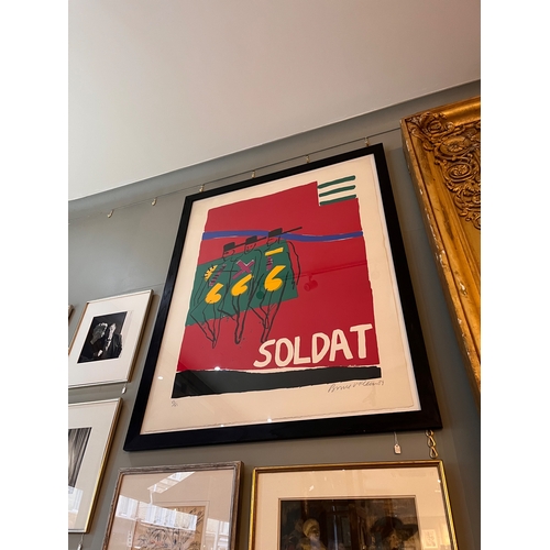 349 - Bruce McLean (b. 1944)Soldat, 1989Signed lower rightNumbered lower left 32/75Dimensions:(Paper) 46.5... 