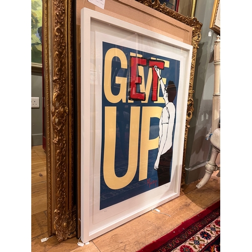 356 - Morley (b.1982)Give Up/Get UpPhotolithograph on paperSigned, lower rightNumbered 12/40Embossed with ... 