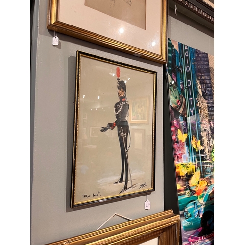 403 - Early 20th CenturyThe 60th Regimental Dress, 1917Gouache on paper Monogramed 'GHB' and dated bo... 