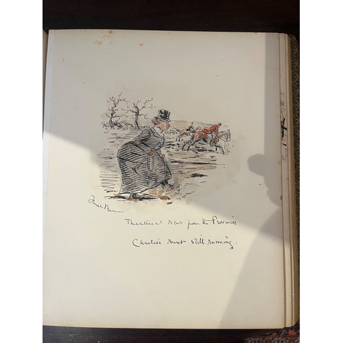 427B - A compendium of comic hunting scenes and others[a]Alfred Corbould (1821-1874), Study of a grey ... 