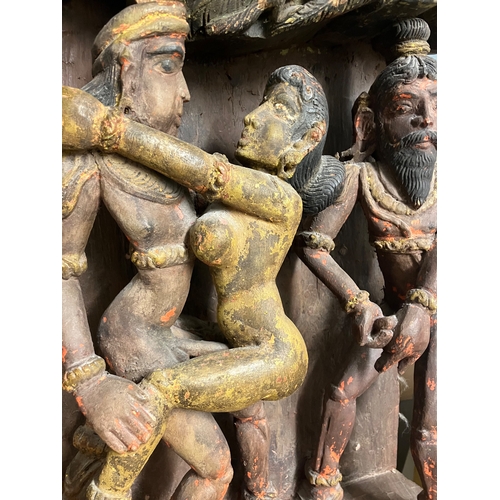 146B - Mid 19th centuryIndian'Friday night’ relating to the Khajuraho Templescarved hard wood with or... 