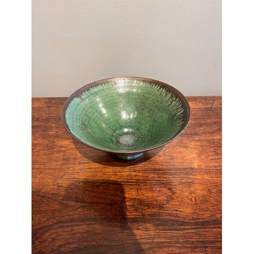 506A - Emmanuel Cooper (1938 - 2012)An emerald green footed bowlTo be sold without reserveDimensions:4 in. ... 