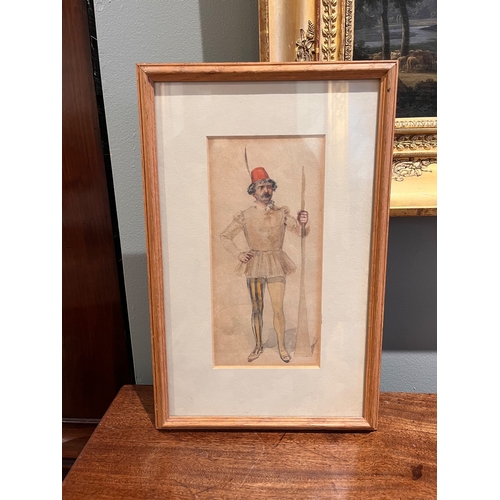 434 - Jean de Paleologu (1855 - 1942)Two costume designsWatercolour on paper[a] A gentleman in historical ... 