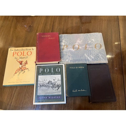 427A - Six books on polo, one signed by H.R.H. King Charles III[a] 'Marco', formally Lord Mountbatten of Bu... 