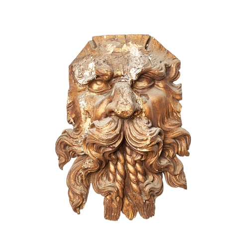 64 - BritishEarly 18 CenturyA carved giltwood Neptune architectural elementProvenance: Ossowski, Pimlico ... 