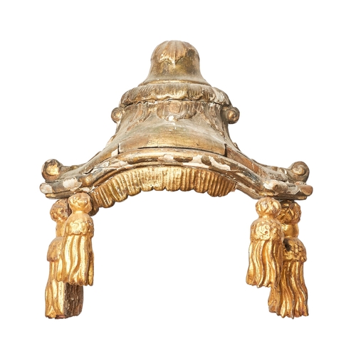 65 - British18th/19th CenturyManner of ChippendaleA carved giltwood canopyProvenance: Ossowski, Pimlico R... 