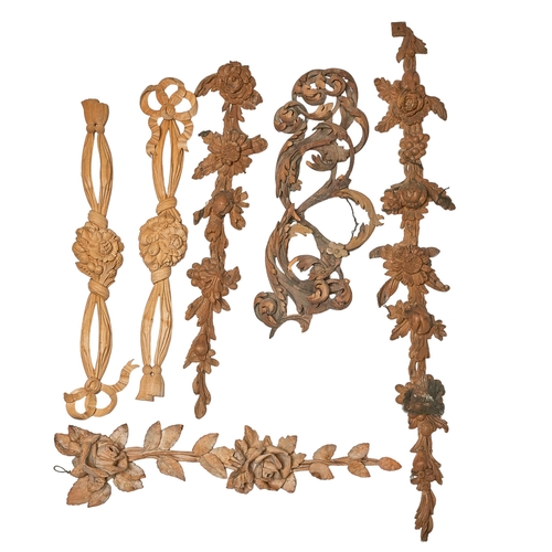 69 - British19th/20th CenturyA large group of carved dropsProvenance: Ossowski, Pimlico RoadTo be sold wi... 