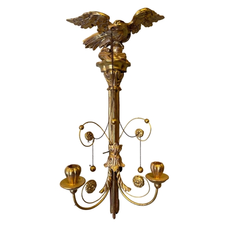 81 - BritishCirca 1980A set of four carved giltwood wall lightsProvenance: Ossowski, Pimlico RoadTo be so... 