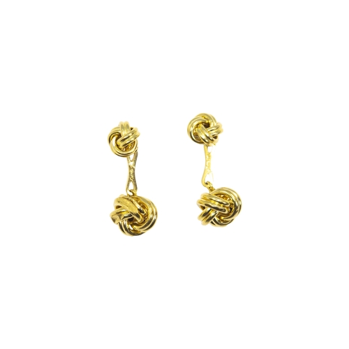 100 - ContinentalCirca 1970A pair of 18 carat yellow gold knot cufflinksQuality: AF Weight: Approx. 8... 