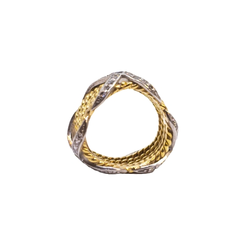 108 - Tiffany and Co.Circa 1980A Schlumberger diamond and 18 carat yellow gold band ringWeight: Approx. 9.... 