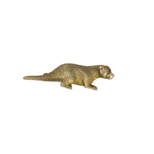 153 - BritishCirca 1900A silver-gilt otter broochFinely modelled, in a Vickery Regent Street leather prese... 