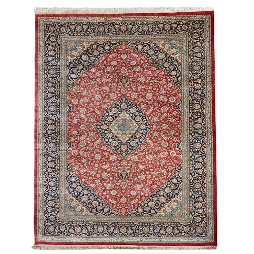 374 - 20th centuryIranQomSilkDimensions:100 in. (H) x 61 in. (W)... 