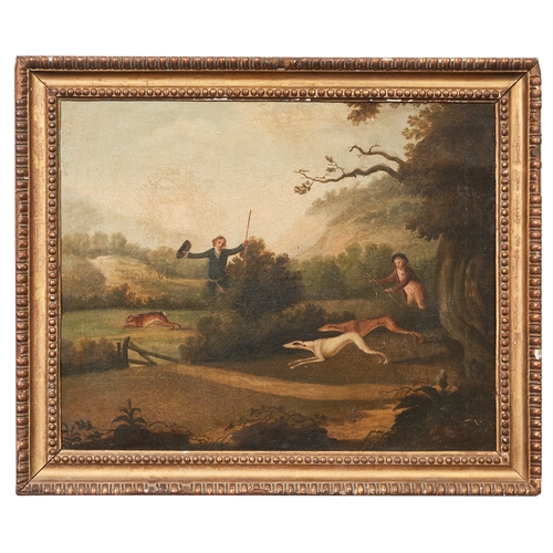 396 - John Nost Sartorius (1759–1828)Coursing SceneOil on canvas In a period carved and gilded ... 