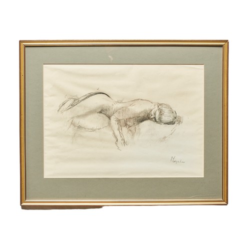 534 - Rodrigo Moynihan (1910 - 1990)Nude studyCharcoal on paper Signed bottom rightProperty of a LadyDimen... 