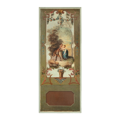 436 - French18th CenturyThe SeasonsA set of four decorative wall panelsEach depicting a seasonal scene wit... 