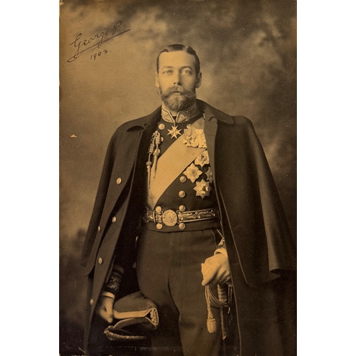 457 - King George V (1865 - 1936)A signed photographic portrait, 1903Printed by W. & D. Downey, London... 