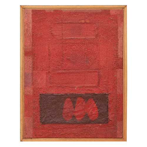 478 - European, 1961An abstract paintingIndistinctly signed on reverse (?) Iaeutaus (?)Oil pigment, sand/c... 