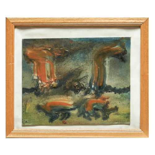 487 - An abstract composition1970sOil on artist boardProvenance:Pierre RouveDimensions:(Canvas) 8 in. (H) ... 