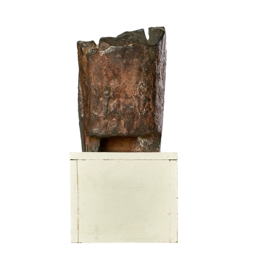 503 - Branko Ružić (1919–1997), CroatianA bronze brutalist sculpture on a wooden baseCirca 1965... 