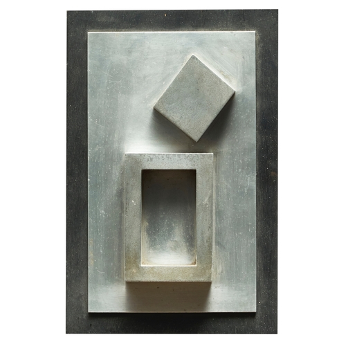 504 - Attributed to Geoffrey ClarkeA cubist aluminium reliefCirca 1960Provenance:Pierre RouveDimensions:12... 