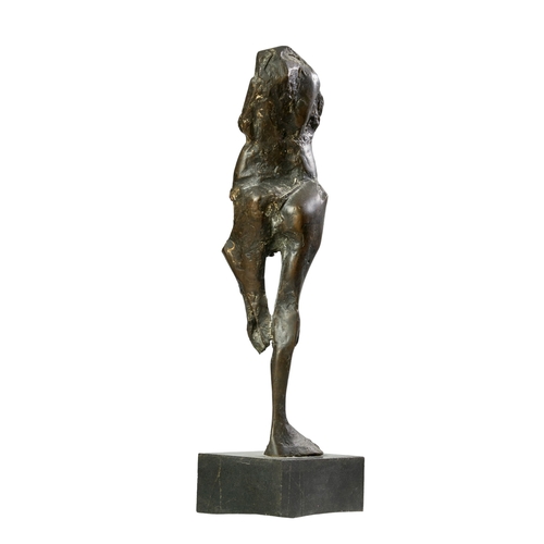 505 - Vezhdi Rashidov (b. 1951), BulgarianA patinated bronze figural sculpture of a single-legged figure m... 